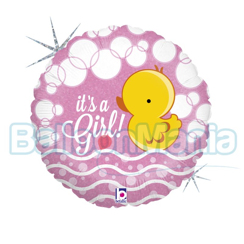 Фольгированные шары/ GRABO / 18 inch BUBBLE DUCKY GIRL
